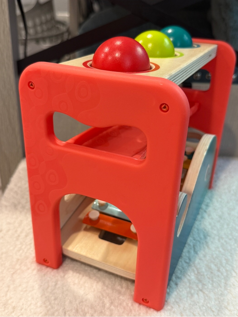 Battat Wooden Whale Pound & Tap Bench with Xylophone | Montessori Musical Toy - Picture 8 of 9